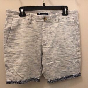 Ben Sherman Shorts Men’s Cotton Contrast Cuffs Waist 33